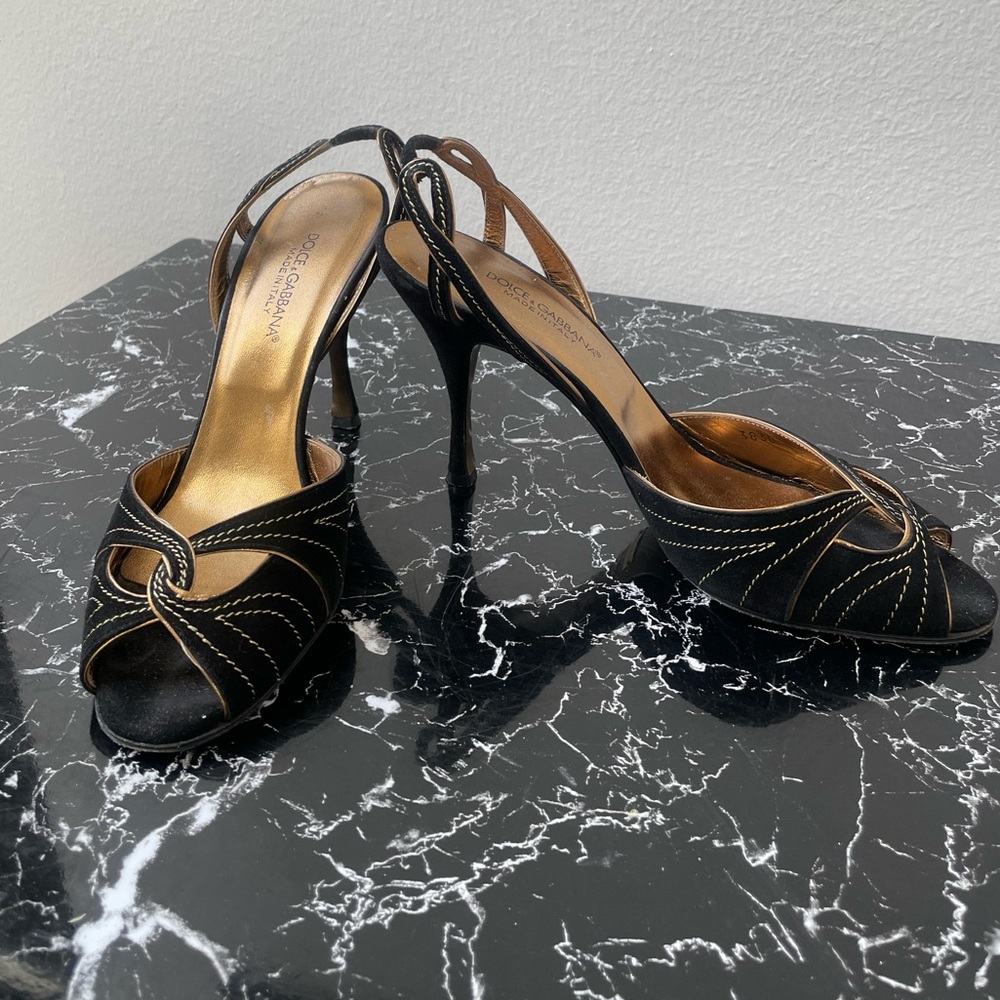 Dolce & Gabbana Peep Toe Heels - Picture 7 of 10